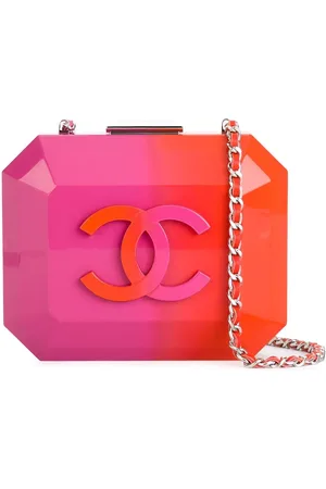 CHANEL Plastic logo clutch