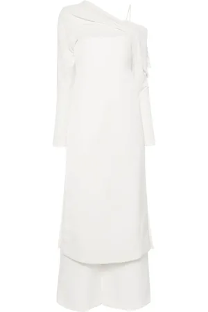 CHATS BY C.DAM Asymmetric-neck maxi dress
