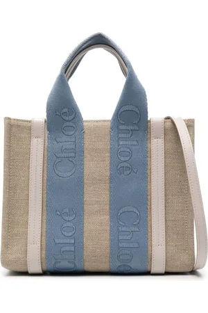 Chloé Small Woody linen tote bag