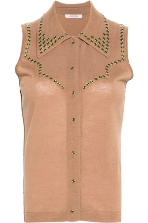 Dorothee Schumacher Stud-embellished knitted top