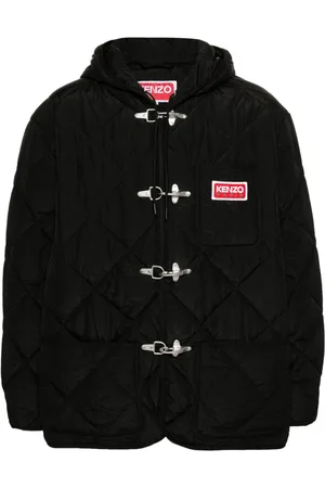 Kenzo Logo-patch hooded padded jacket