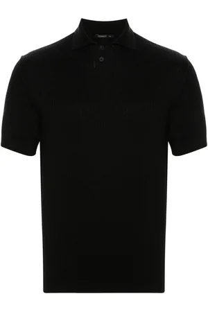 TRANSIT Ribbed-knit polo shirt