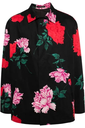 YOHJI YAMAMOTO Floral-print shirt jacket