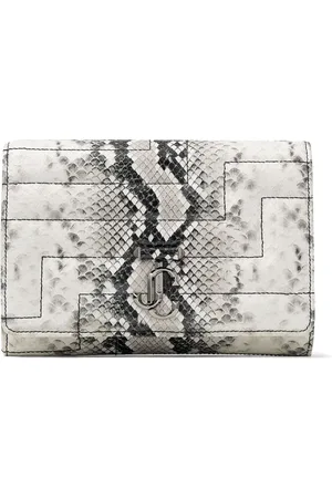 Jimmy Choo Avenue snakeskin-effect clutch bag