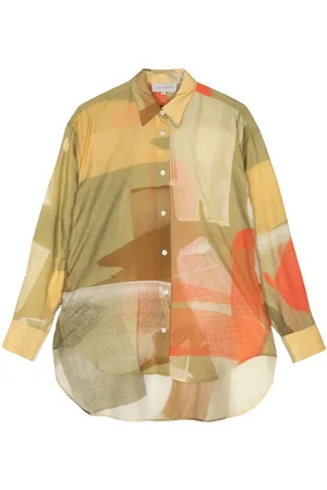 Lee Mathews Maya painterly-print shirt