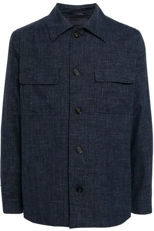 N.PEAL Spread-collar shirt jacket