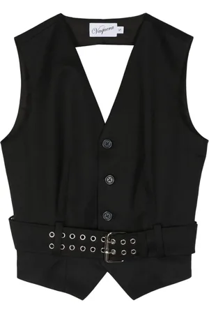Vaquera Open-back belted-waist vest