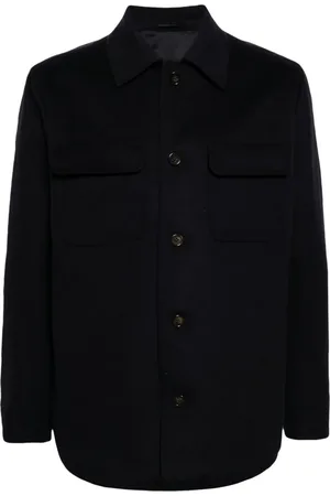 N.PEAL Spread-collar wool-blend jacket