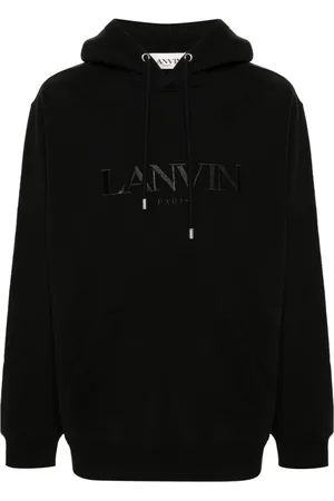 Lanvin Logo-embroidered cotton hoodie