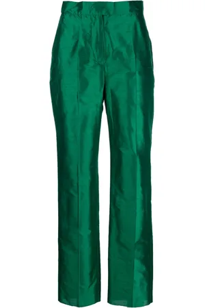 Max Mara High-waisted silk trousers