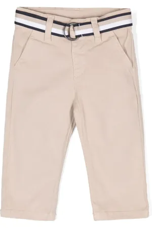 PATACHOU Logo-embroidered belted trousers