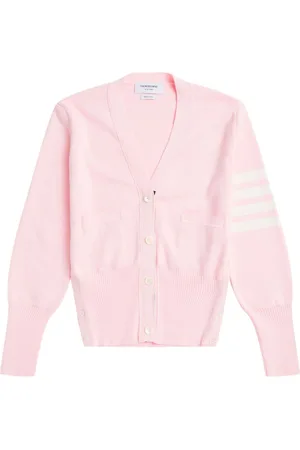 Thom Browne 4-Bar stripe cotton cardigan