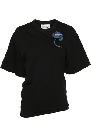 Seen Users Suspended Rose Asymmetrical T-shirt