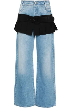 Seen Users Illusion skirt-detail straight-leg jeans