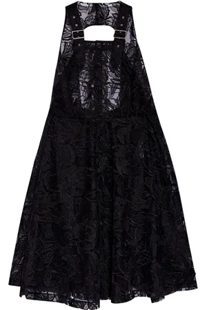 NOIR KEI NINOMIYA Lace semi-sheer midi dress