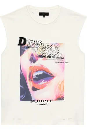Purple Brand Photograph-print cotton tank top