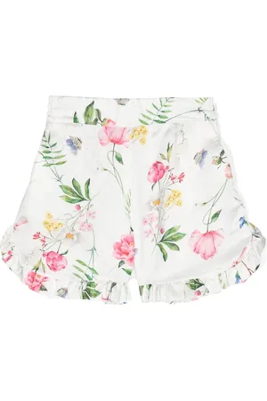 MONNALISA Floral-print ruffled shorts