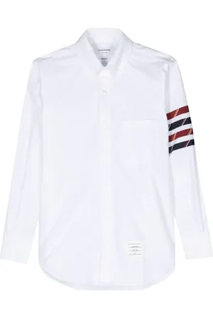 Thom Browne 4-Bar stripe cotton shirt
