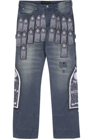 Who Decides War Distressed straight-leg jeans