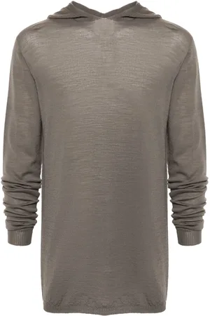 Rick Owens Long-sleeve knitted hoodie