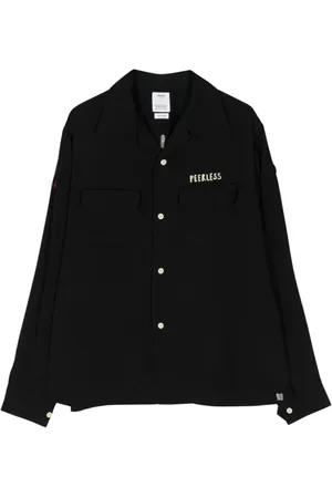 VISVIM Keesey slogan-embroidered shirt