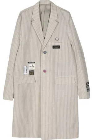 UNDERCOVER Pinstripe-pattern single-breasted coat