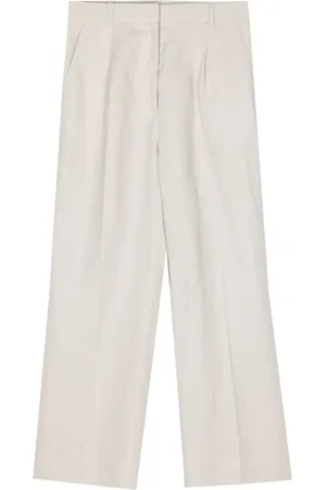 N.PEAL Florence linen palazzo pants
