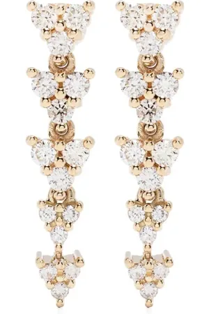 JACQUIE AICHE 14kt yellow 5 Liz diamond drop earrings