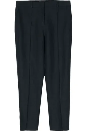 N.PEAL Harper linen cropped trousers