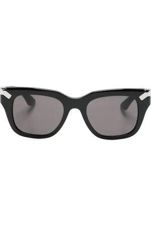 Alexander McQueen Logo-engraved cat-eye sunglasses