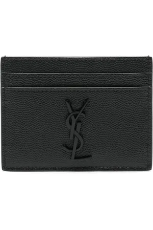 Saint Laurent Cassandre-logo leather cardholder
