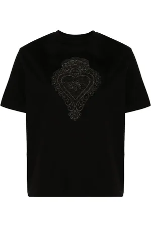 Parlor Corded-lace-detailing cotton T-shirt