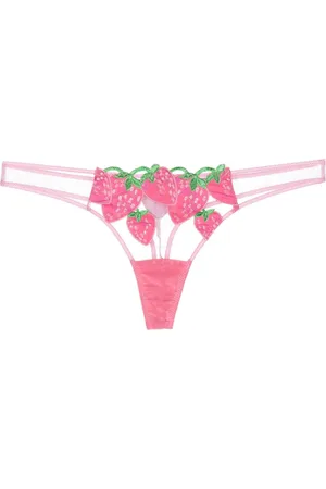 FLEUR DU MAL Wild Strawberry thong