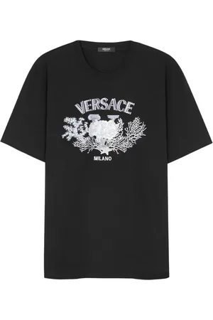 VERSACE University Coral embroidered T-shirt