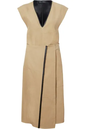 Proenza Schouler V-neck cotton blend wrap dress
