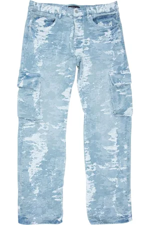 Purple Brand Patterned jacquard cargo jeans