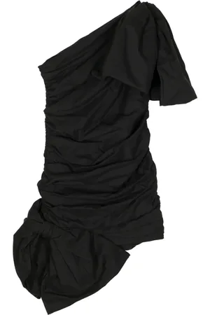 pushBUTTON Bow one-shoulder minidress