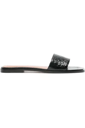 PARIS TEXAS Crocodile-effect leather sandals
