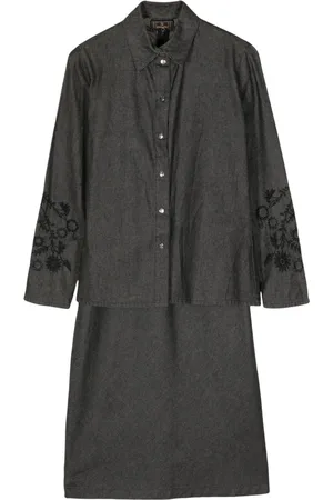 Fendi Floral-embroidered skirt set