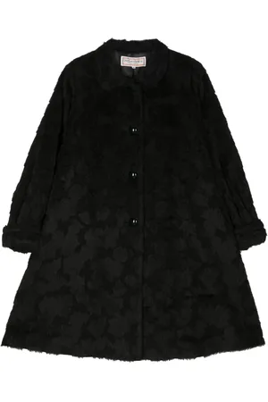 Saint Laurent Single-breasted faux-fur coat