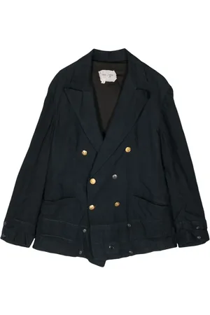 GREG LAUREN Double-breasted cotton blazer