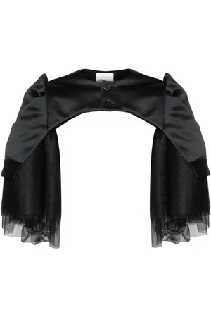 NOIR KEI NINOMIYA Tulle-inserts cropped jacket