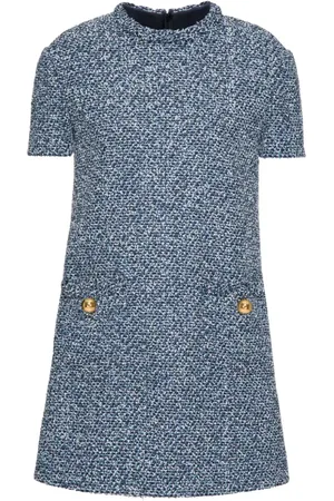 VALENTINO GARAVANI Short-sleeve tweed minidress