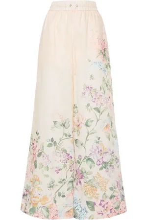 ZIMMERMANN Halliday floral-print palazzo trousers