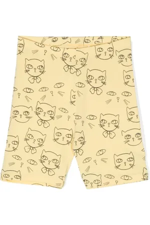 Mini Rodini Cathletes organic-cotton shorts