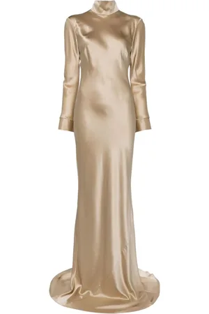 Michelle Mason Long sleeve silk gown