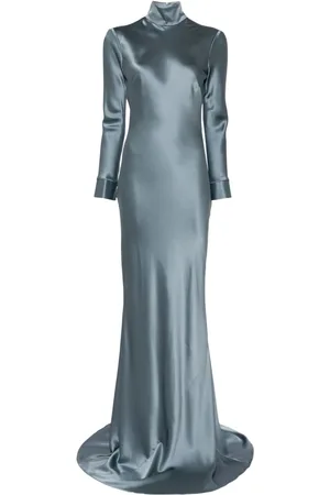 Michelle Mason Long sleeve silk gown
