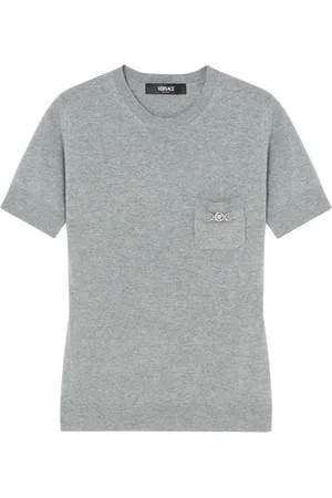 VERSACE Medusa-plaque knitted top