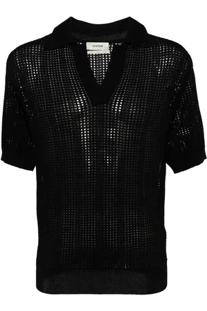 SYSTEM Skashi open-knit polo shirt