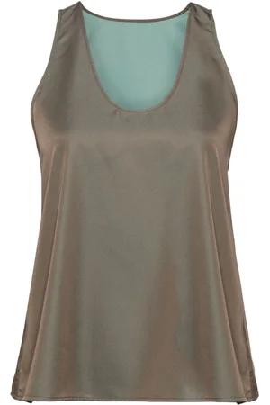 SYSTEM Strap-detail layered tank top